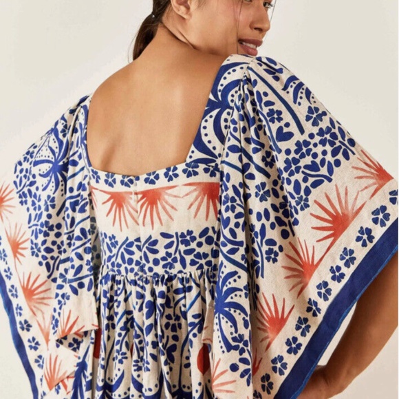 NWT Farm Rio Afternoon Breeze Midi Dress with Kimono Sleeves Size XS - Picture 3 of 5